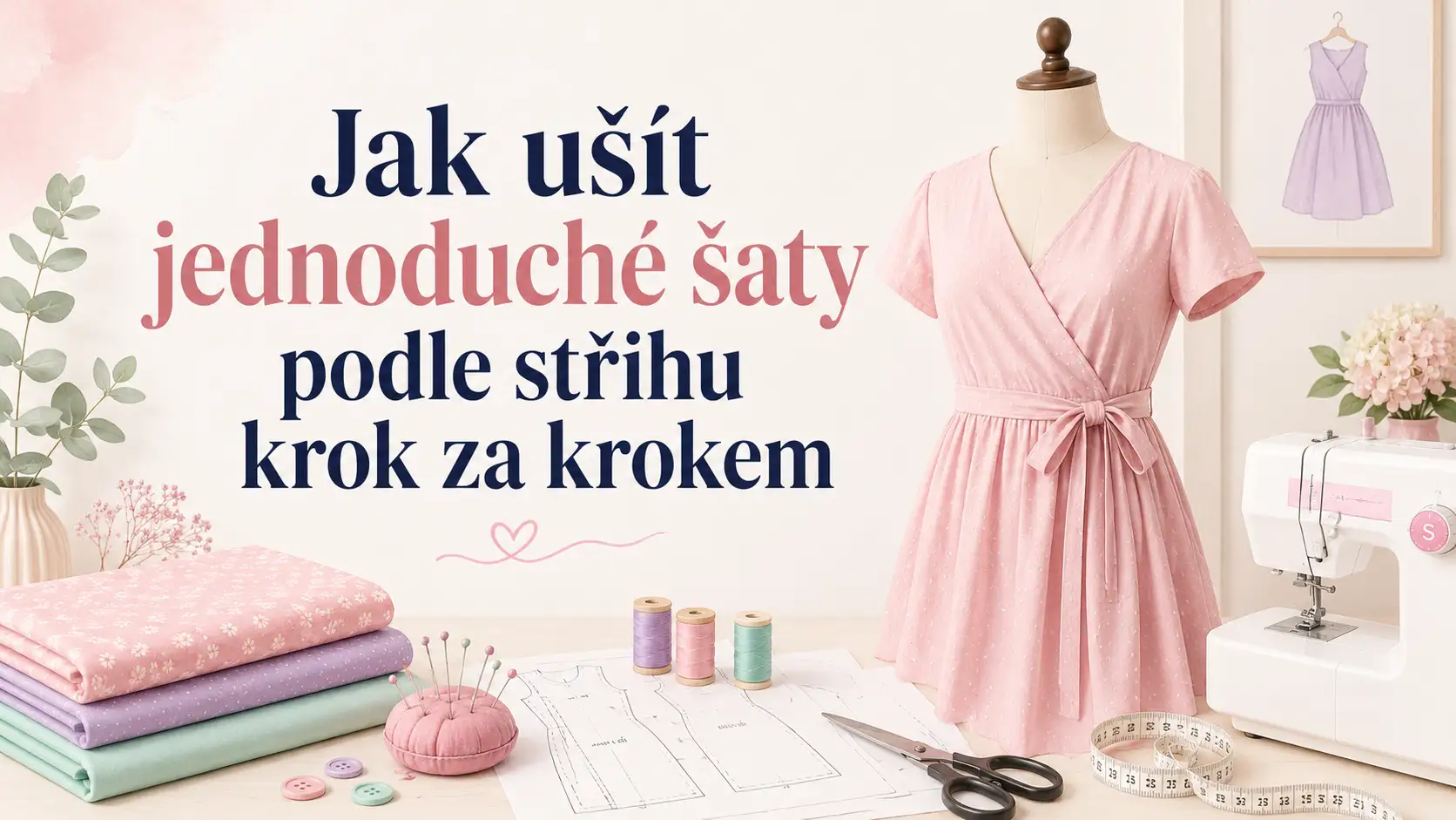 Jak ušít jednoduché šaty podle střihu krok za krokem?